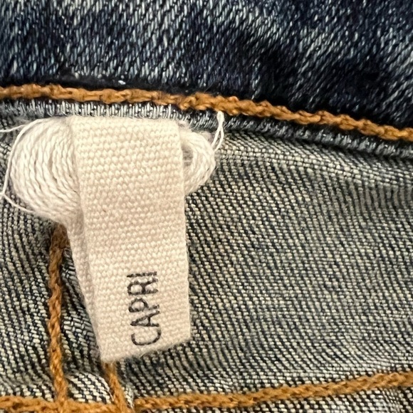 Rag & Bone Mid Rise Slim Leg Capri Blue Denim Jeans - Size 25 - Picture 11 of 13